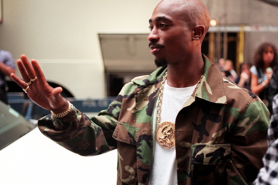 Tupac Shakur fotad bara veckor före sin död 1996. Arkivbild.