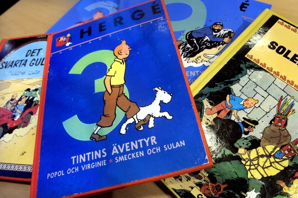 En Tintin-teckning har sålts för fyra miljoner kronor på en auktion i Paris. Arkivbild.