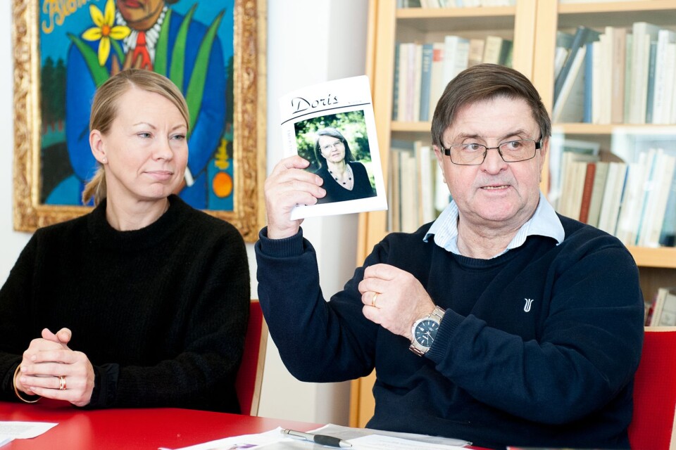 Sara Rudolfsson, kommunalråd i Olofström, och Ulf Redmo, förre kultur- och bibliotekschef i Olofströms kommun.
