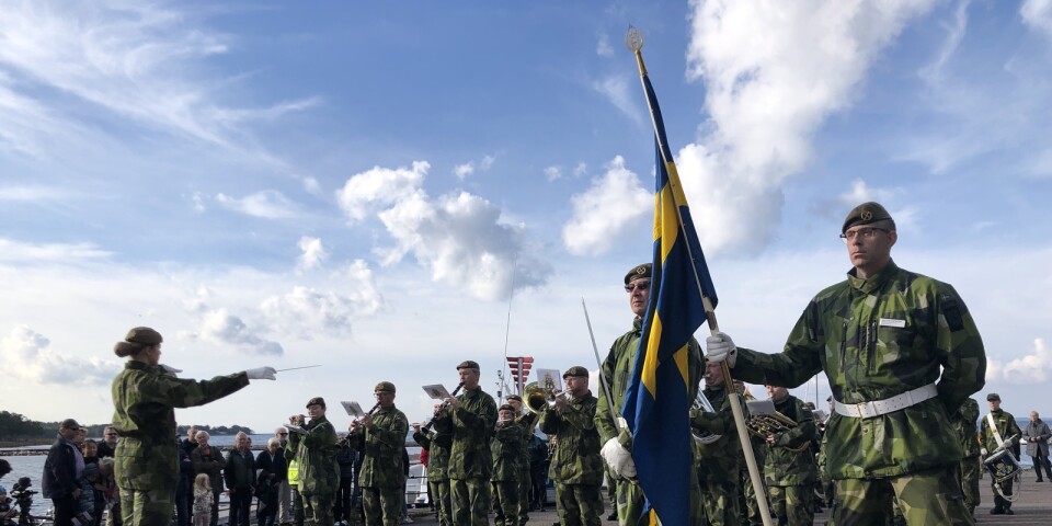 Bild från Totalförsvar Öland  i Stora Rör, en manifestation för svensk försvarsvilja.