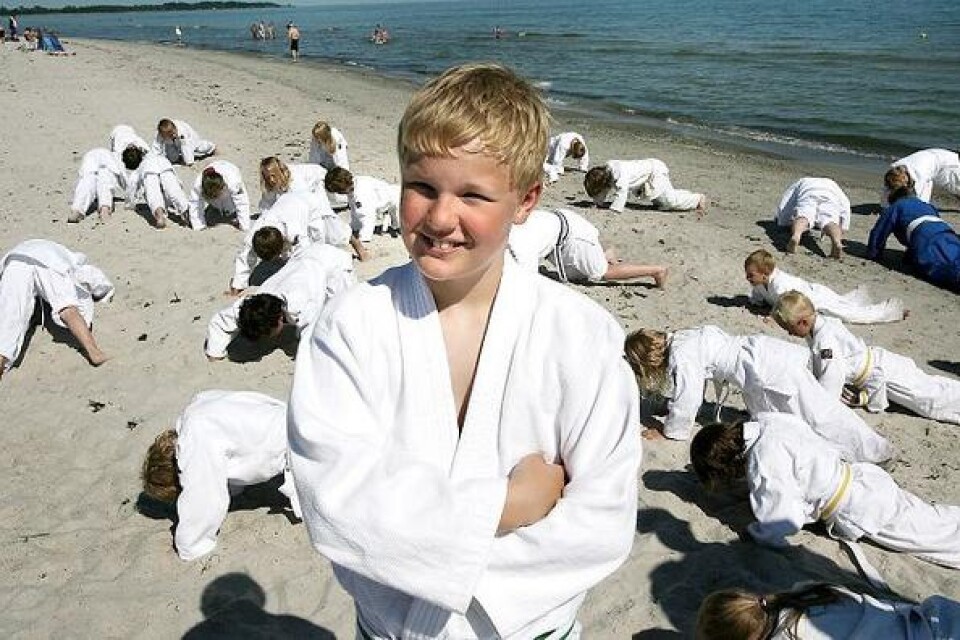 10-årige Robin Anderberg har tränat kampsport större delen av sitt liv, först jujutsu innan det blev judo.