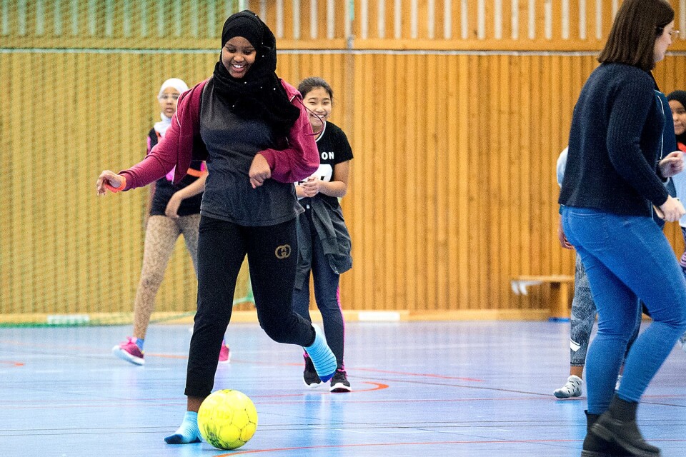 Football and badminton are the most popular activities among the girls.