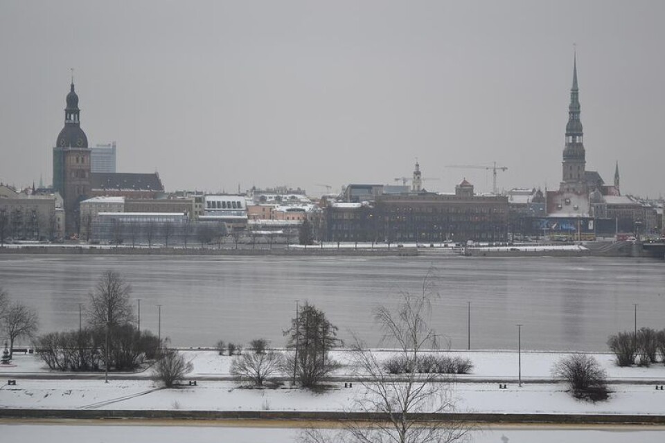 Riga i vinterskrud.