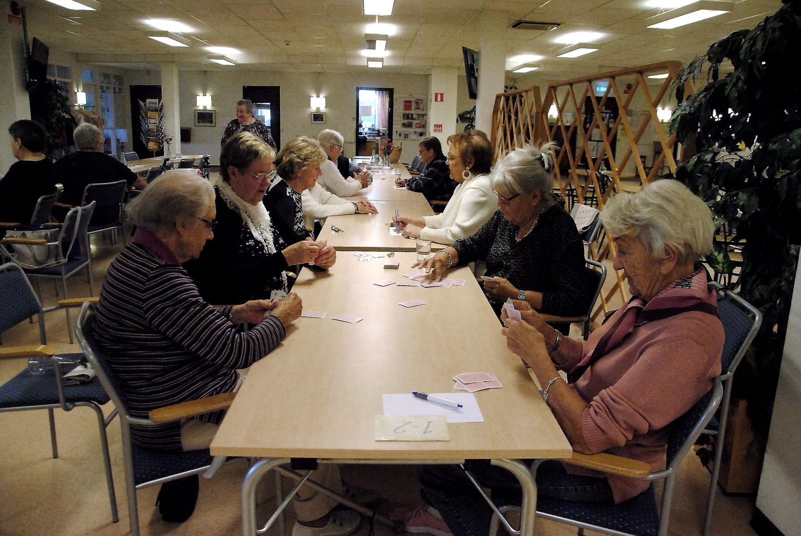 Dags för canasta! Varje torsdag samlas canastagänget på Senioren i Hässleholm för att spela kort och ha trevligt.
