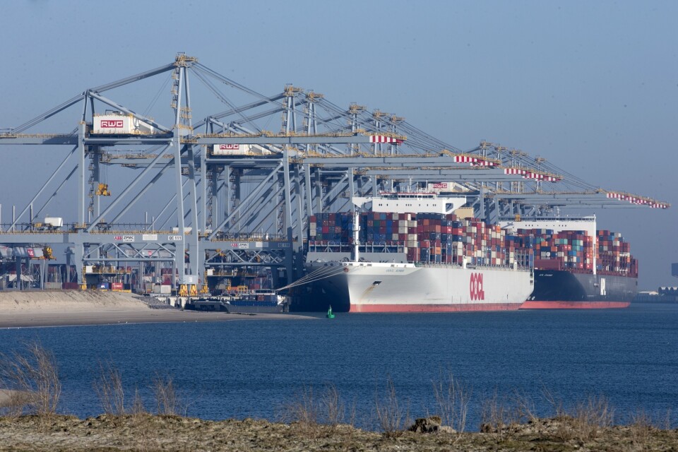 Rotterdams hamn är en av världens största. Arkivbild - fartygen och containrarna på bilden har inte direkt med artikeln att göra.