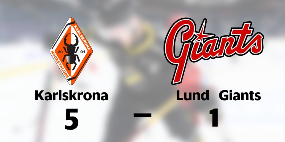 Karlskrona HK vann mot Lund Giants HC