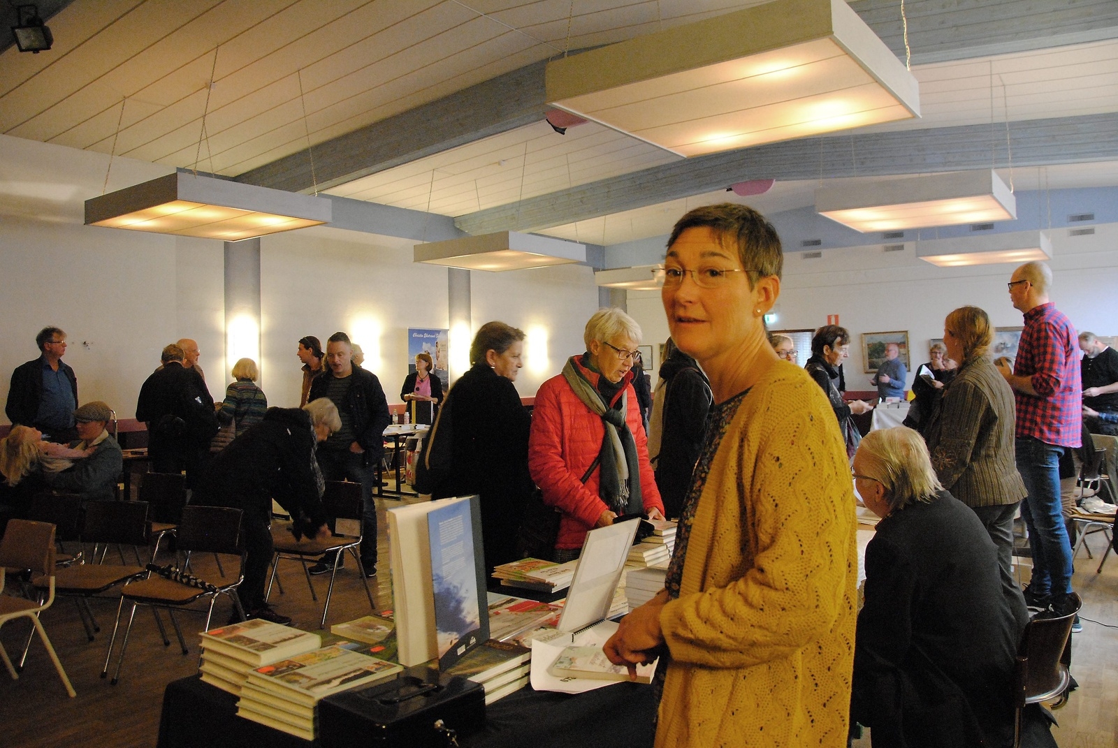 Liselotte Olsson, Osby bokhandel, var nöjd med den första bokmässan och taggad på att göra om den.          FOTO: SUSANNE GÄRE