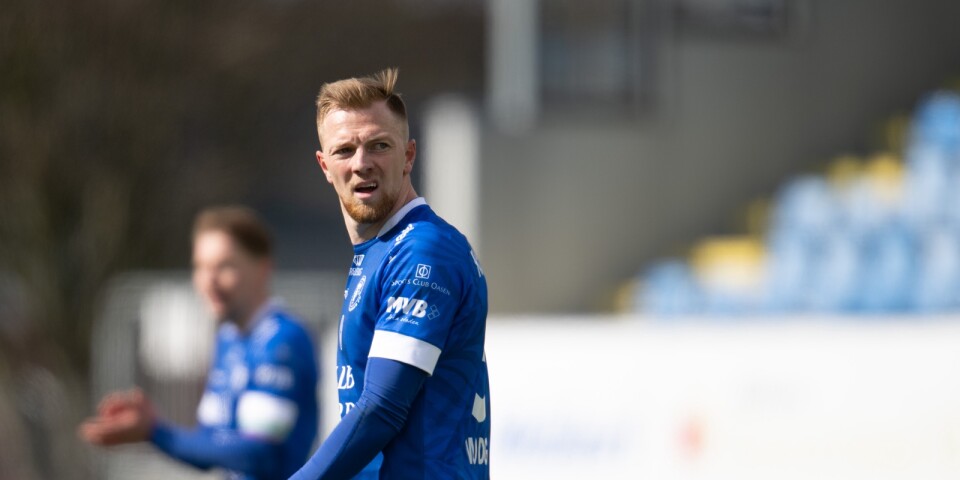 Jesper Modig under fotbollsmatchen i superettan mellan Trelleborg och Utsikten den 3 april 2022 i Trelleborg. Foto: Bildbyrån