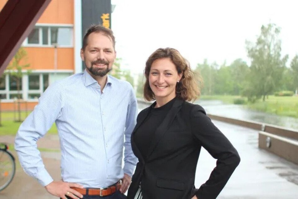 Johan Vaernholt, affärsutvecklingsansvarig, och Sandra Ruuda, vd på Företagsfabriken i Kronoberg