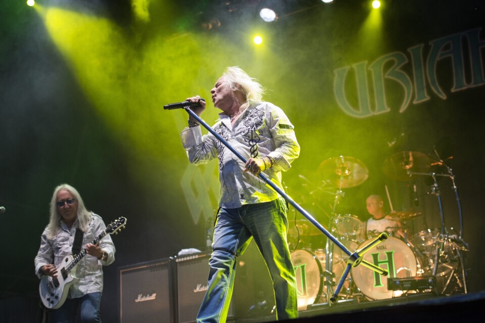 Uriah Heeps forne trumslagare Lee Kerslake är död. Här uppträder bandet på musikfestivalen Sweden Rock 2014, med Kerslakes efterträdare Russell Gilbrook på trummor.