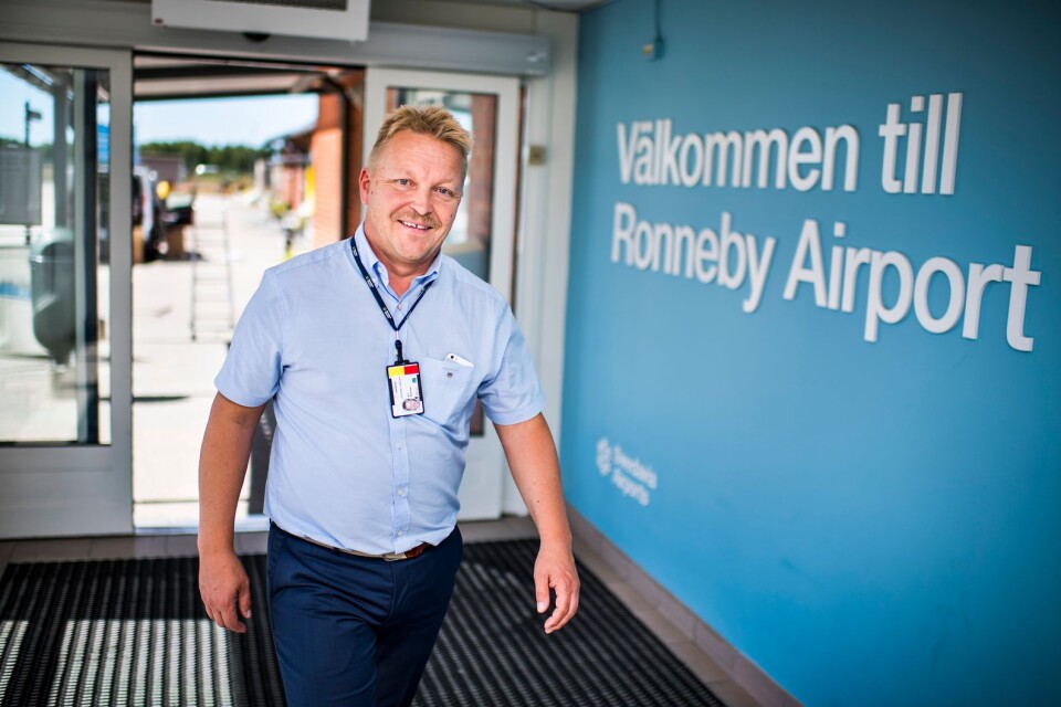 Flygstationschef Arri Kallonen hoppas på byggstart på Ronneby Airport under 2020.