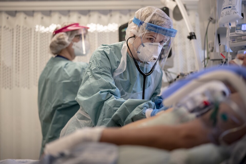 På Centralsjukhuset i Kristianstad, CSK, vårdas just nu sex personer, varav två på intensiven. (arkivbild)