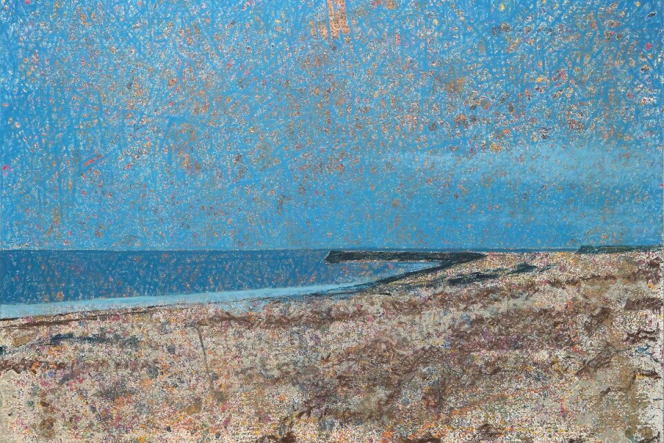 Himmel och hav från den tyska ön Helgoland inspirerar konstnären Martin Bornholm. Foto: Bo Åkesson