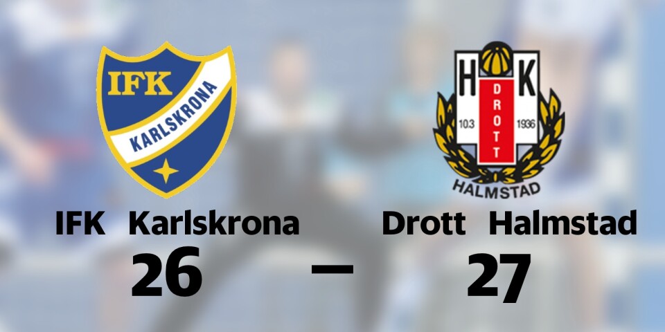 IFK Karlskrona förlorade hemma mot Drott Halmstad