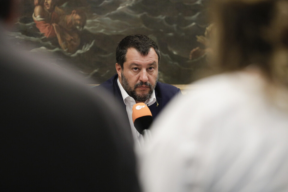 Legaledaren Matteo Salvinis önskemål om ett snabbt nyval har stött på patrull. Nu sammankallas senaten för att avgöra frågan. Arkivbild.