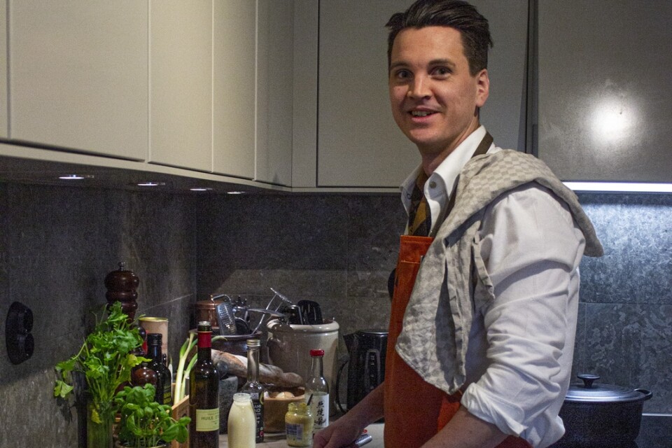 Christofer Johansson tycker köket är viktigt och spenderar mycket tid där.