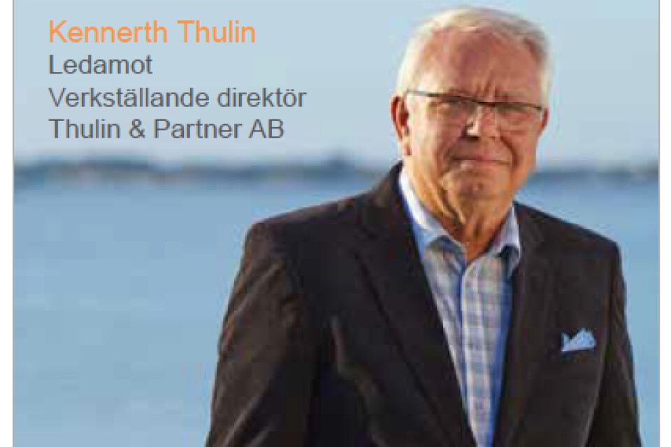 Kennerth Thulin är fotograferad i Swedbank Sjuhärads årsredovisning för 2014. Thulin hävdade i den första rättegången i Sohlbergshärvan att han lämnade bankstyrelsen 2013.