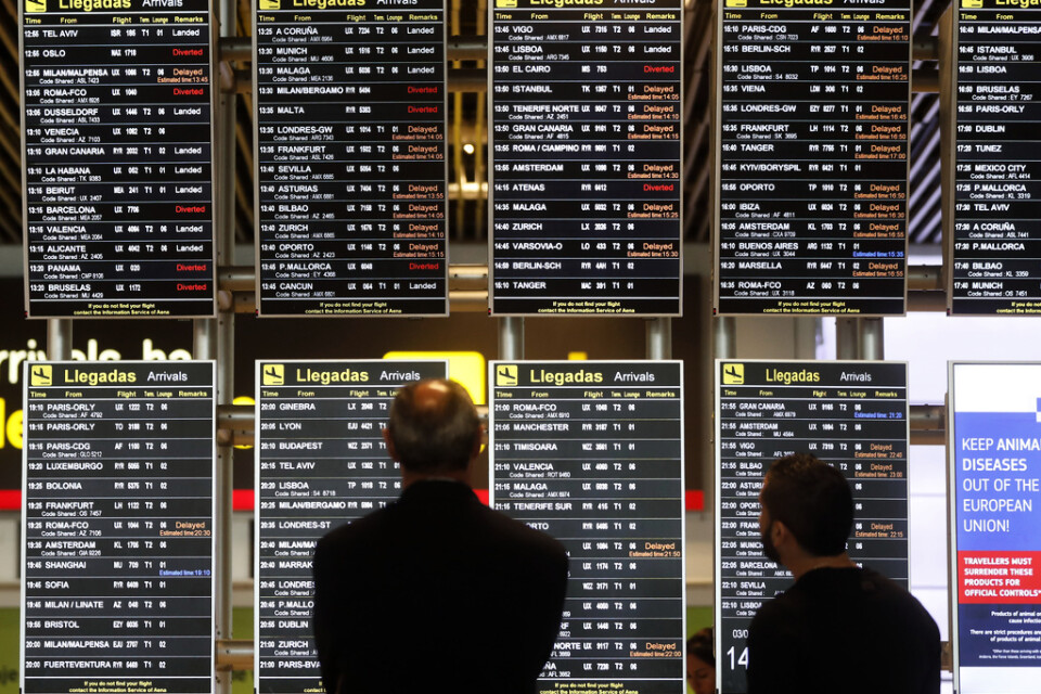 En lyckad nödlandning skedde på Madrids flygplats Adolf Suárez-Barajas på måndagskvällen. Arkivbild.