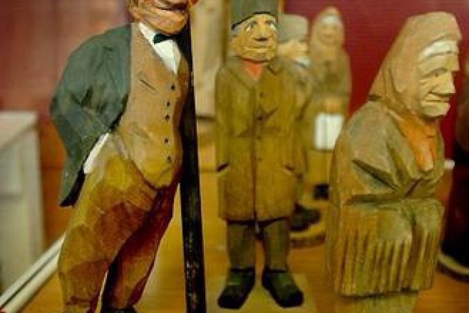 "Borrefolket" finns i en monter på museet.