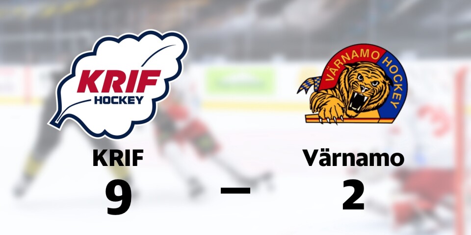 KRIF Hockey vann mot Värnamo GIK