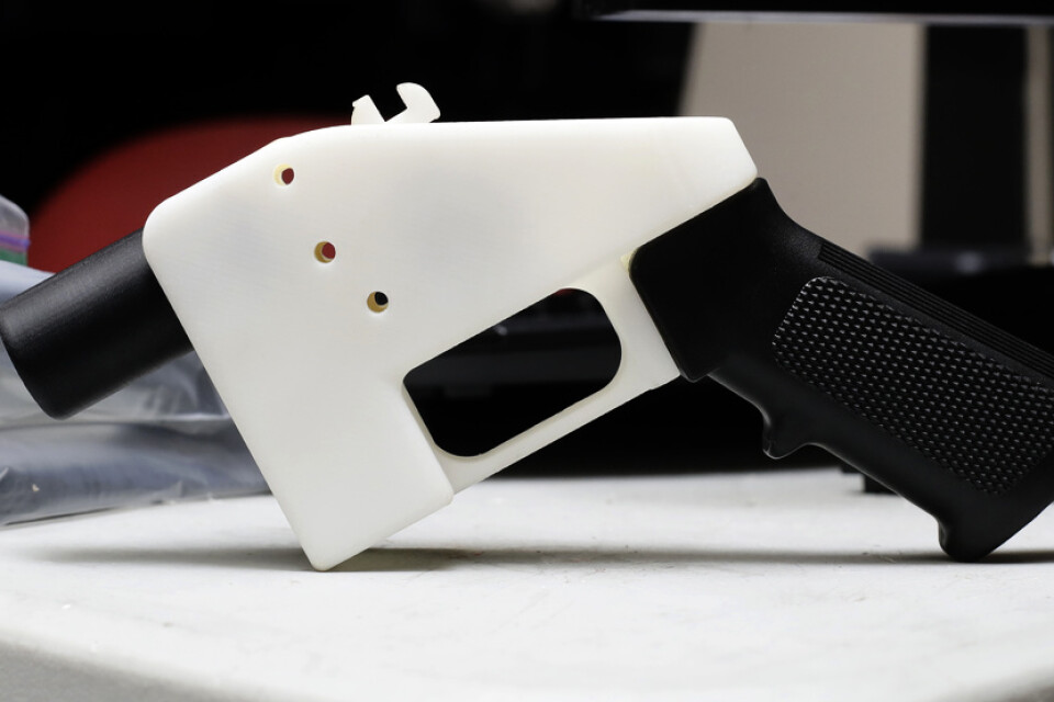 En 3D-printad pistol av den tidiga modellen "Liberator". De senaste åren har de 3D-printade vapnen blivit betydligt mer sofistikerade. Arkivbild.
