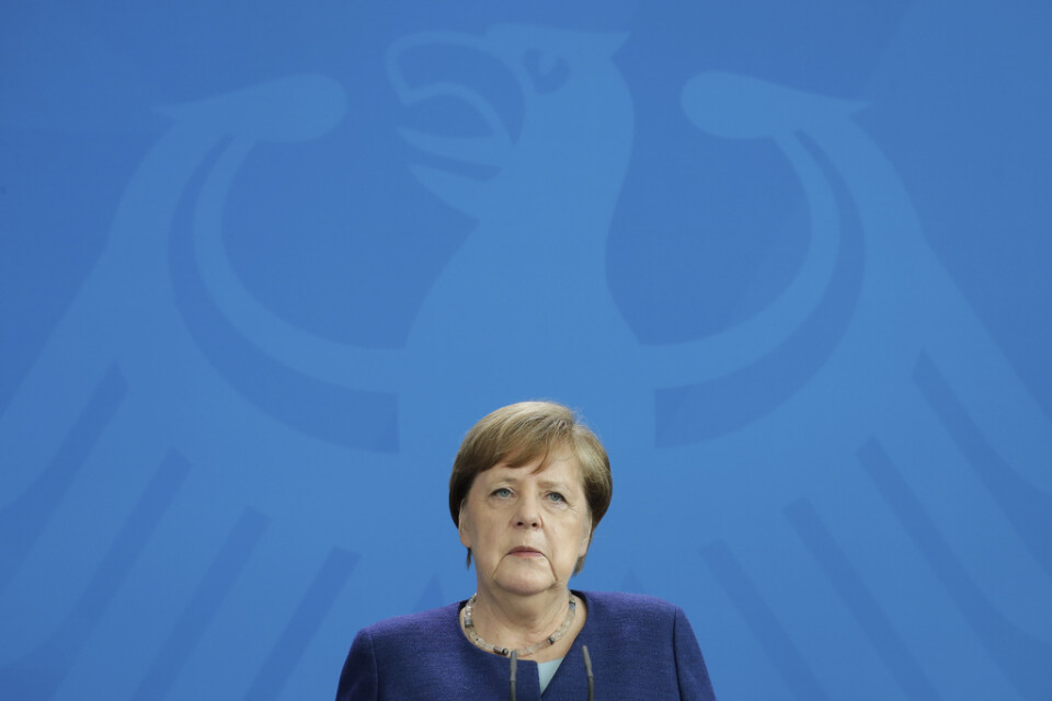 Förbundskansler Angela Merkel får en nyckelroll för arbetet i EU efter coronakrisen då Tyskland tar över som ordförandeland i ministerrådet från den 1 juli. Arkivbild.