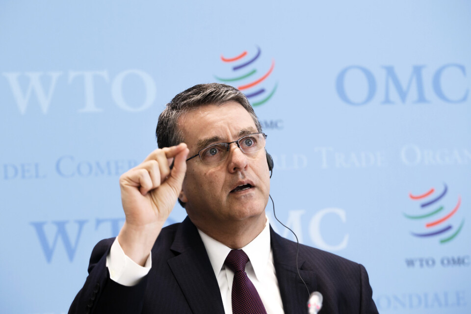 Världshandelsorganisationen (WTO), med brasilianaren Roberto Azevêdo som generaldirektör, ser ut att förlora sin funktion som högsta instans i handelsrättsliga konflikter i veckan. Arkivbild.