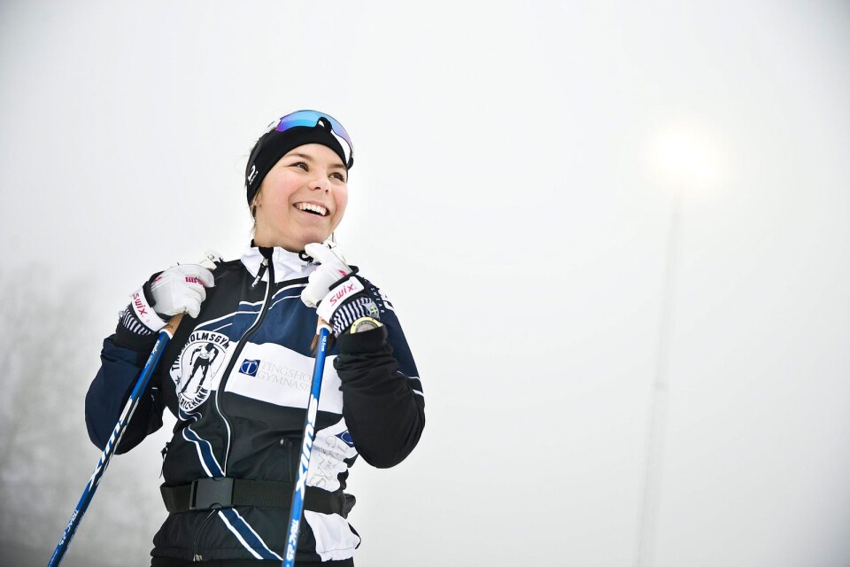 Johanna Hagström tog sig till final i världscupsprinten i Cogne. Arkivbild.