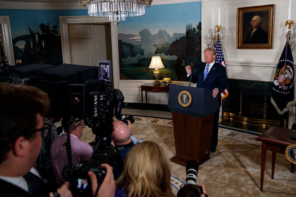 President Donald Trump meddelade på tisdagskvällen beskedet om att USA ensidigt lämnar Iranavtalet.