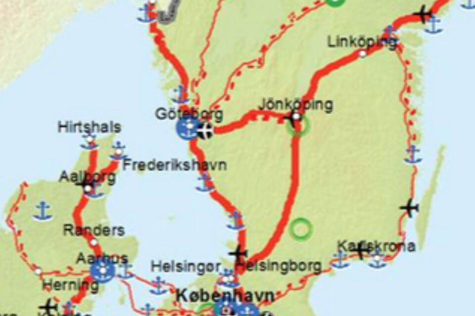 Den här kartan är ett utsnitt ur EU-organet TEN-T:s nätverk av stomvägar som medlemsländerna förbundit sig att upprätthålla med motorvägsstandard. På kartan anges att motorväg på sträckan Ulricehamn-Jönköping ”ska uppgraderas”.