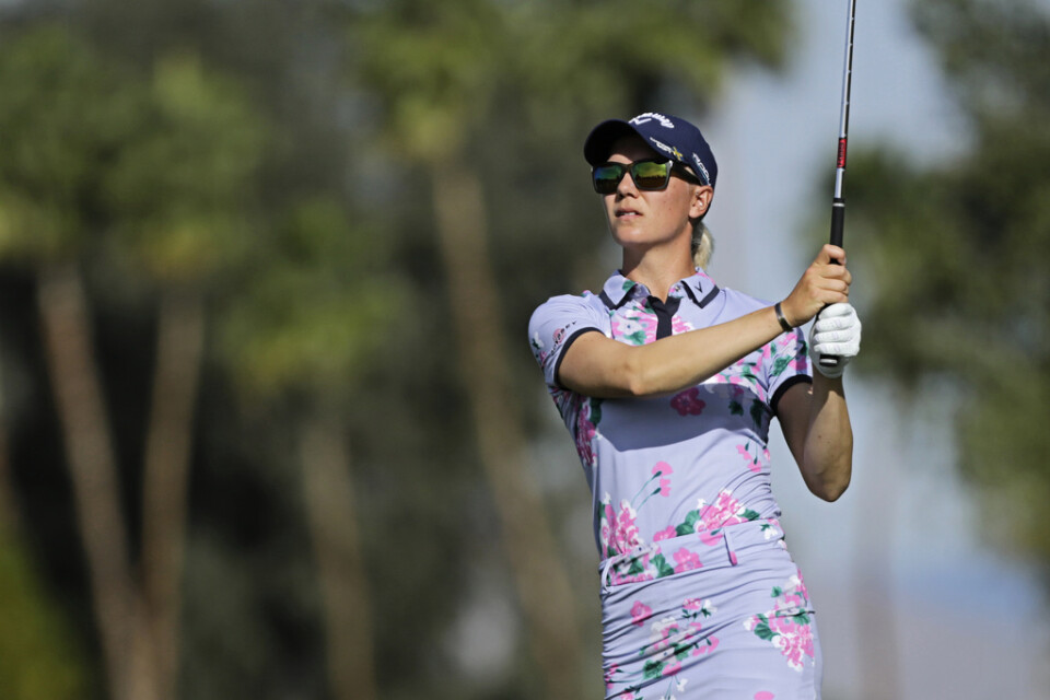 Madelene Sagström kan vara på väg mot karriärens första LPGA-tourseger. Arkivbild.