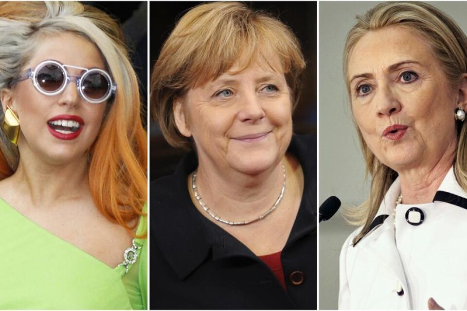 Lady Gaga, Angela Merkel och Hillary Clinton.
