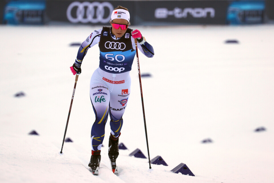 Johanna Hagström tog andraplatsen i sprinten.