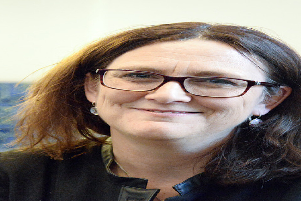 Handelskommissionären Cecilia Malmström hoppas hinna ro hem ett handelsavtal med USA innan hennes mandat löper ut i höst. Arkivbild