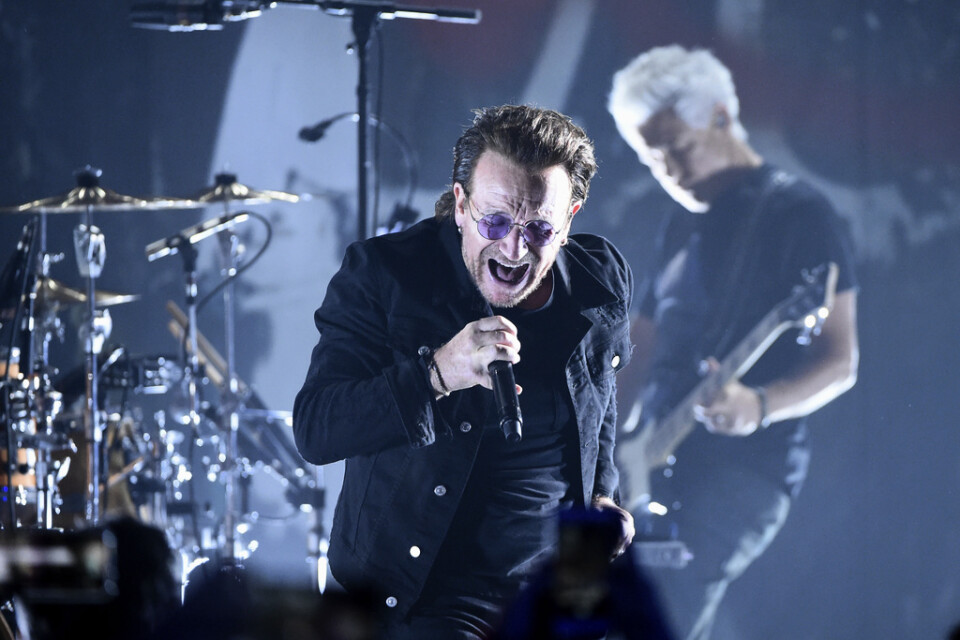 Bono och hans U2 intar Las Vegas i höst. Arkivbild.