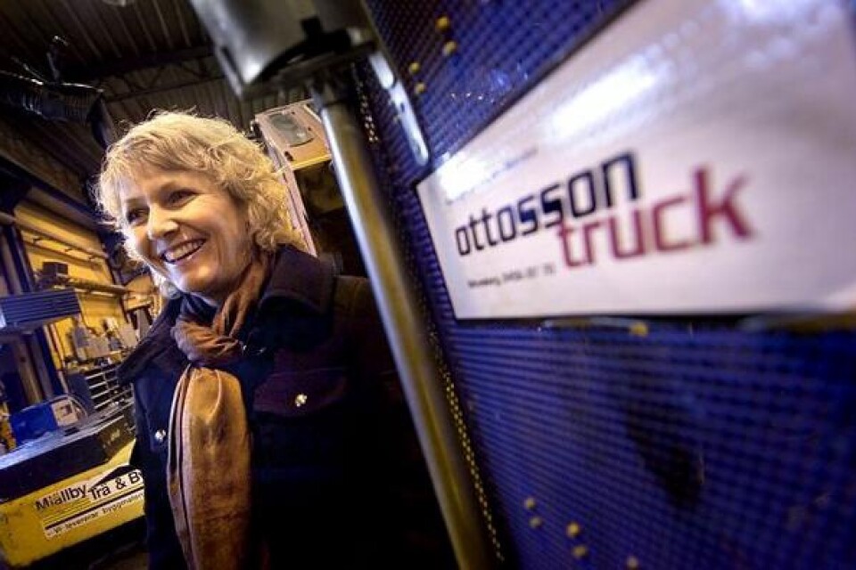 Anette Saleskog, ägare och vd på Ottosson Truck AB i Norje. Bild: Lars Ottosson