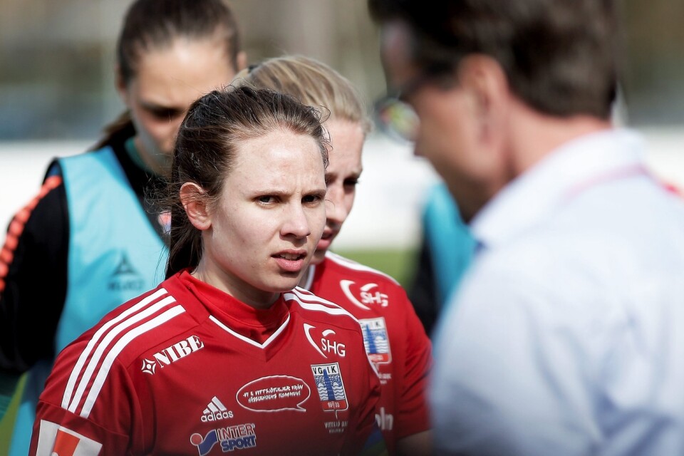 Johanna Andersson och hennes Vittsjö hoppas att säkra kontrakten med tre poäng mot Limhamn. Foto: Stefan Sandström
