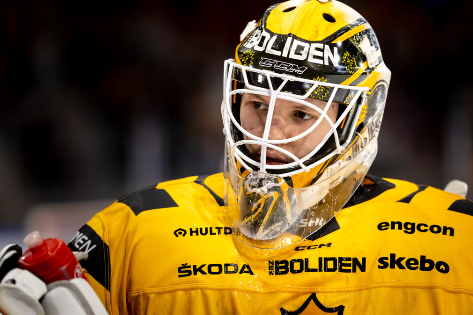 Skellefteås Linus Söderström får Honken Trophy som SHL:s bäste målvakt den här säsongen.