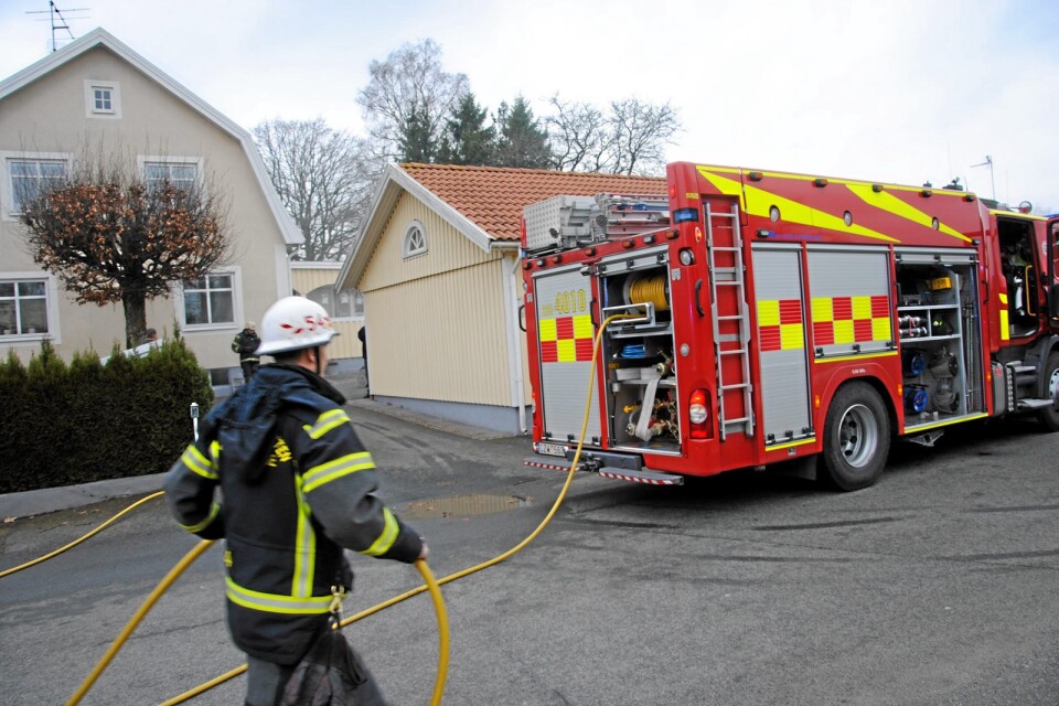 Räddningstjänsten i Östra Göinge åkte 2017 ut på 22 bränder i byggnader.
                                                                                                                                        FOTO: PETER PAULSSON/ARKIV