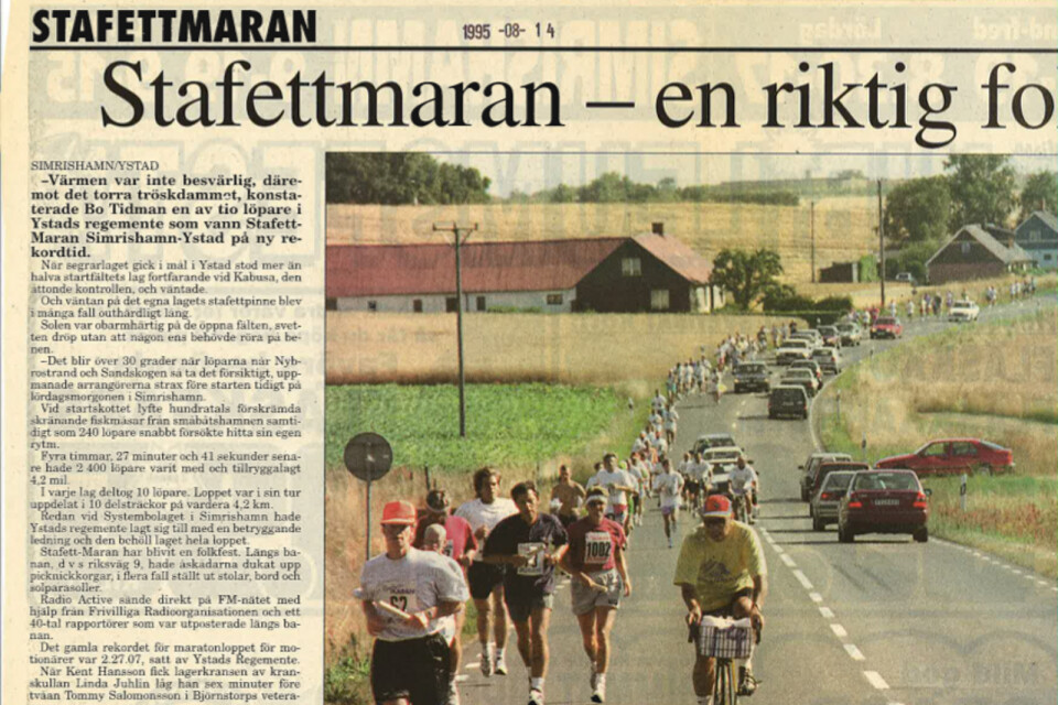 YA 14 augusti 1995 – Stafettmaran en riktig folkfest!