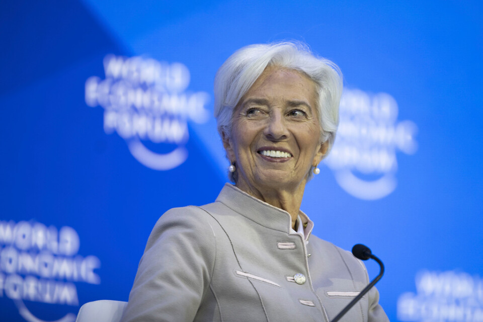 Dags för ECB-chefen Christine Lagarde att trycka på ränteknappen igen. Arkivbild.