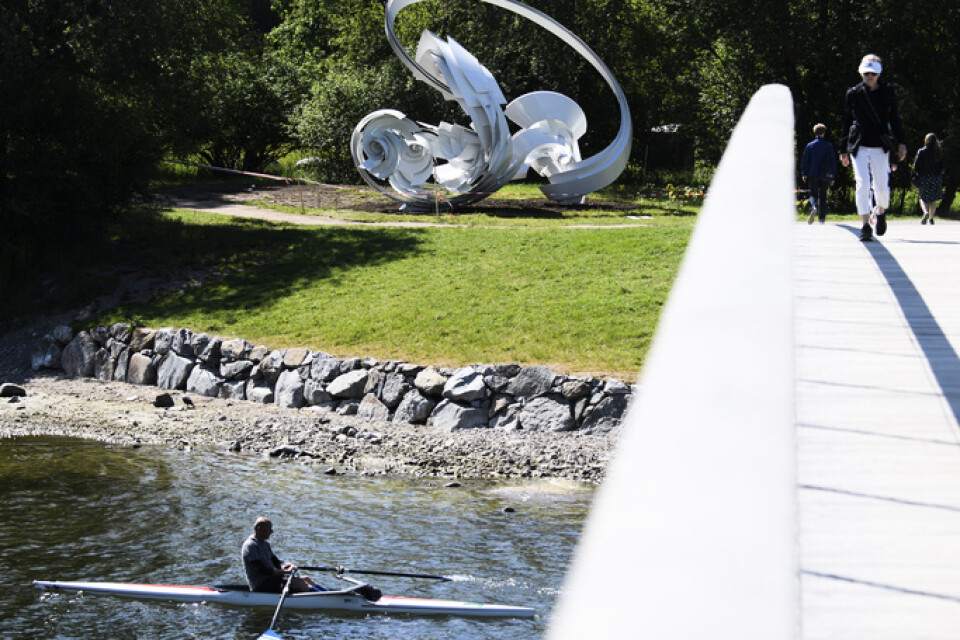 Alice Aycock skapade sina stora och ingenjörtekniskt avancerade skulpturer i "Turbulences" mellan 2014 och 2019. Nu visas de på Djurgården i Stockholm.