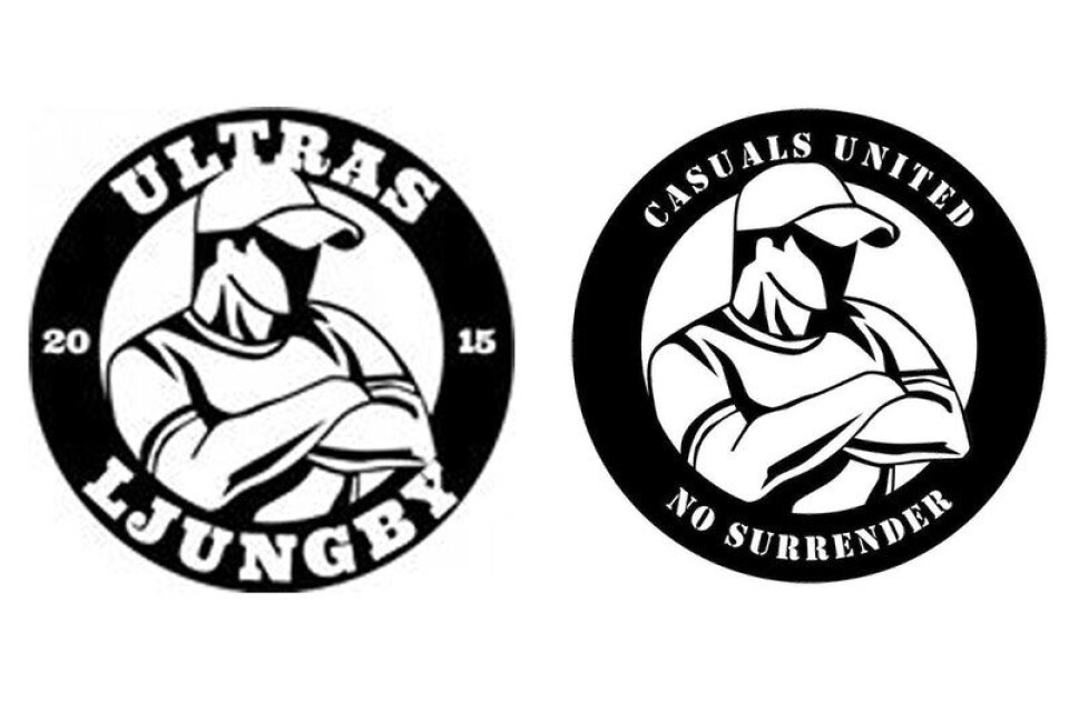 Här är symbolen som förekom på tröjorna hos Ultras Ljungby.