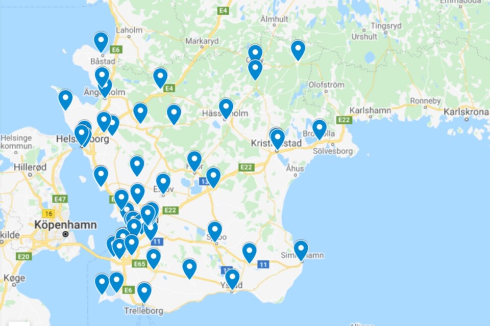 Socialdemokraterna have pointed out where vaccination surgeries for the 18-59 group will be. S is critical of the fact that there are large white areas in east and north Skåne