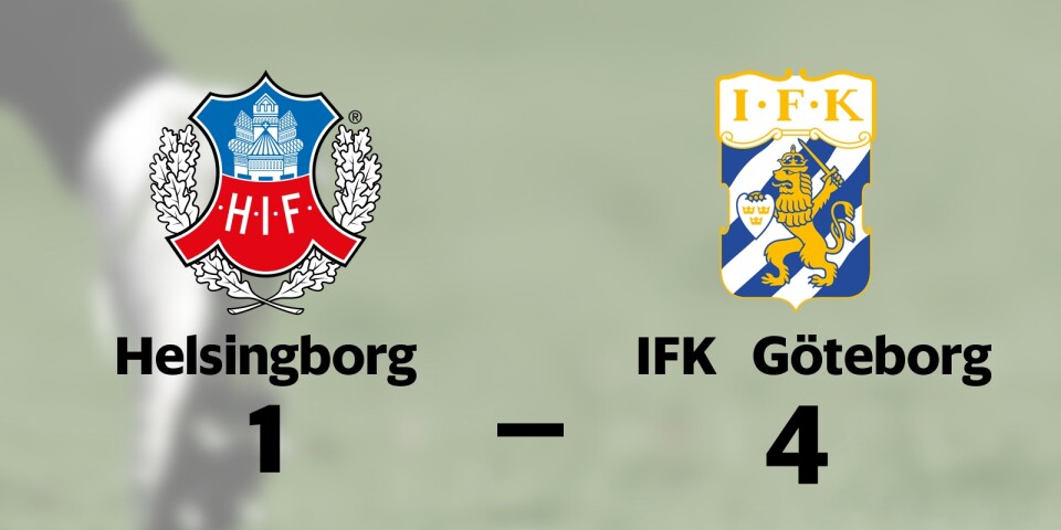 IFK Göteborg vann borta mot Helsingborg