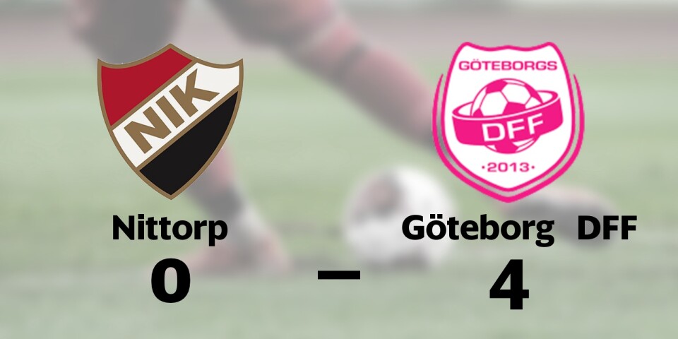Nittorp förlorade hemma mot Göteborg DFF