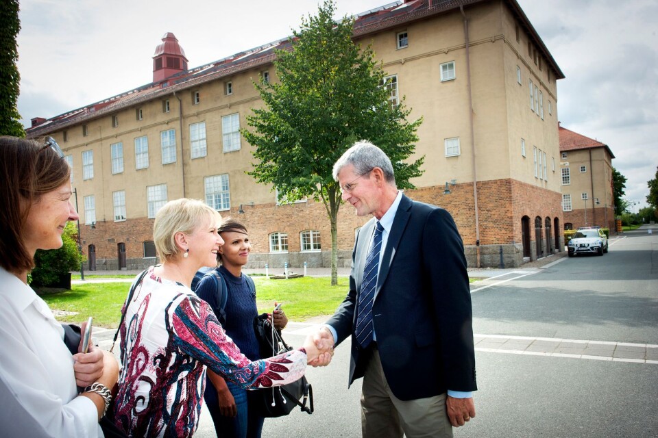 Inför valet i höstas besökte utrikesminister Margot Wallström högskolan och Kristianstad.