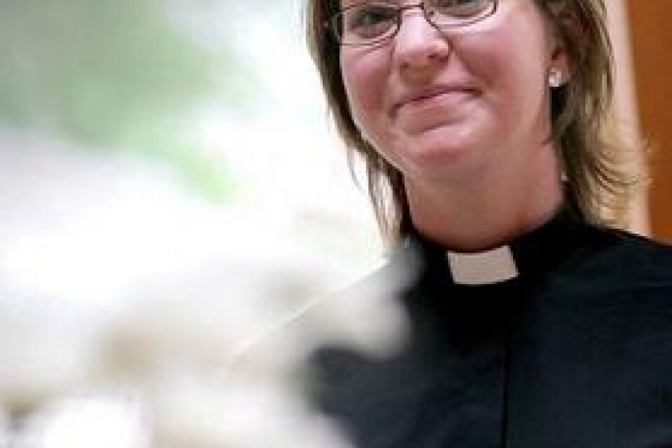 Annette Öderwall började i går sitt nya jobb som präst i Trelleborgs församling. Bild: Mårten Svemark