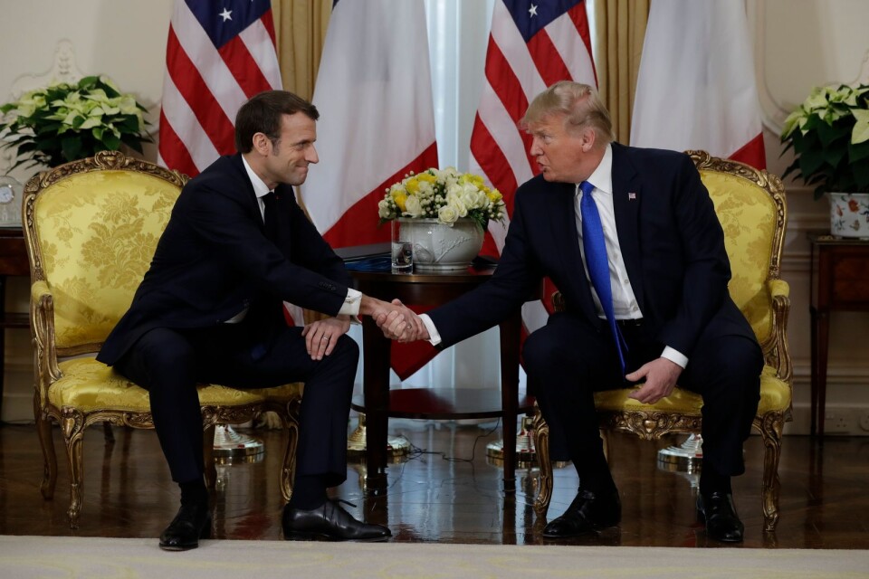 Macron och Trump. Nato håller samman banden över Atlanten, trots kritiken från de två presidenterna.