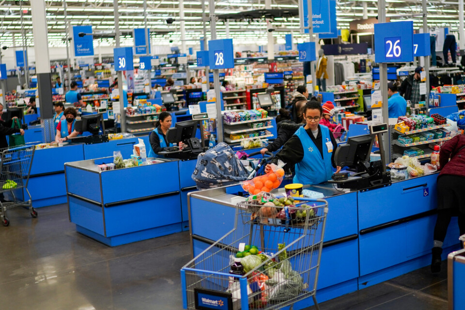 Nya inflationssiffror har tillkännagivits från USA. På bilden en Walmart-butik i New Jersey. Arkivbild.